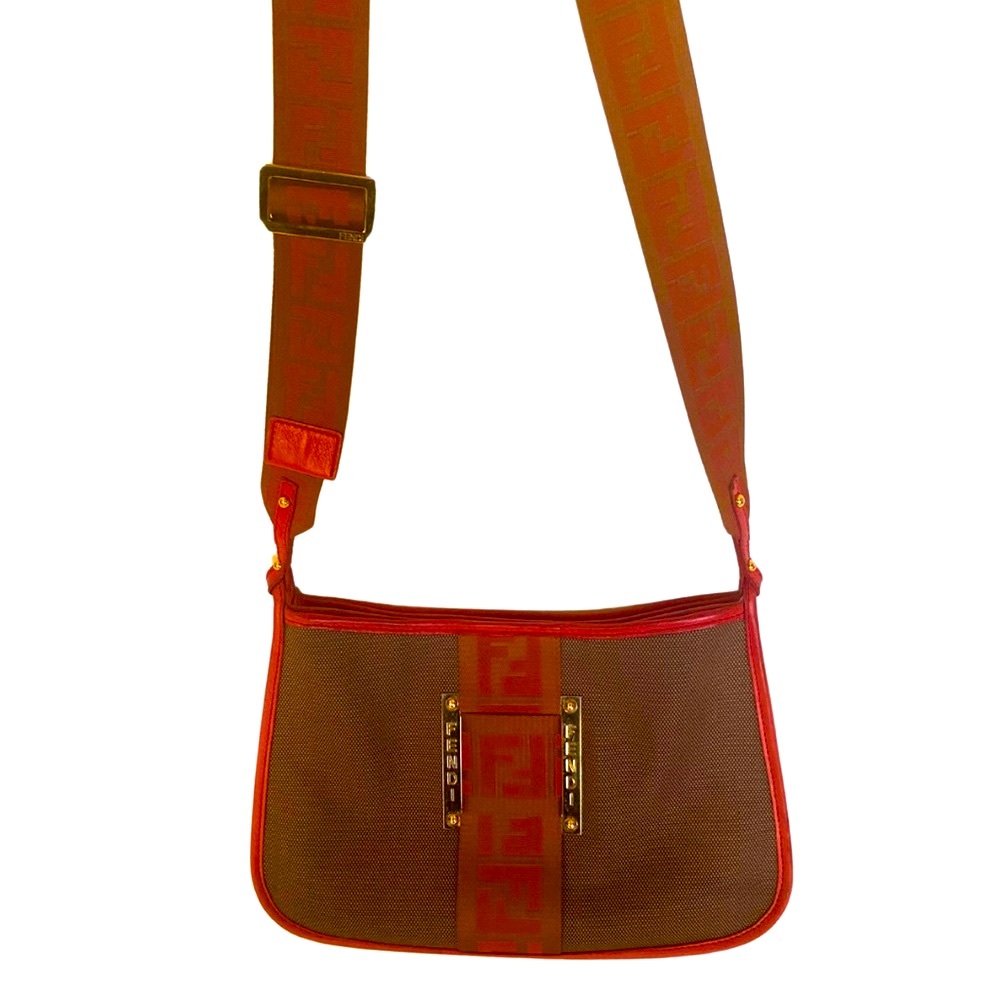 FENDI RARE LARGE CROSSBODY IN CANVAS